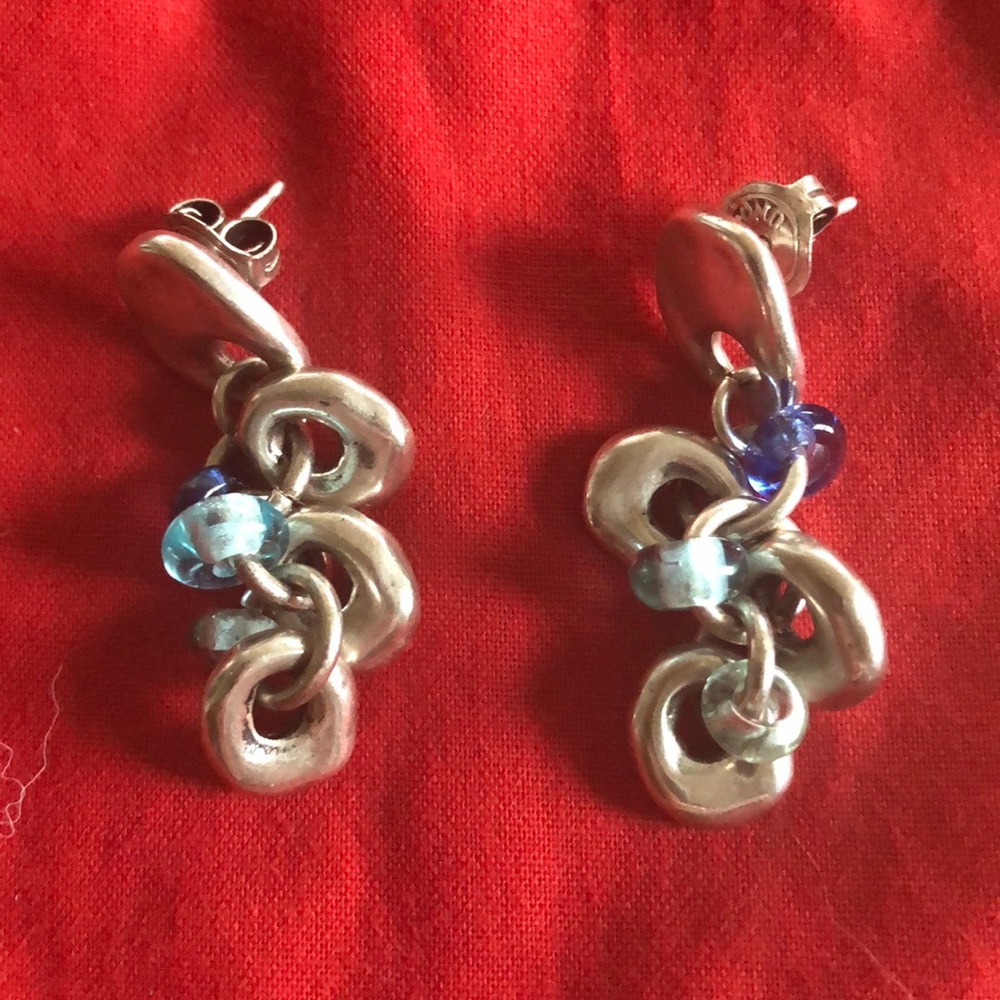 Uno De 50 Murano glass and silver earrings